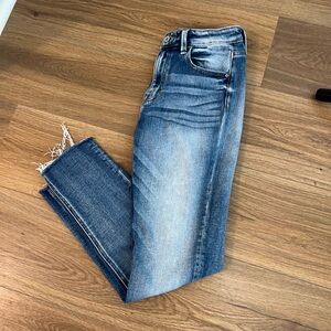 KanCan Distressed Blue Ankle Jeans